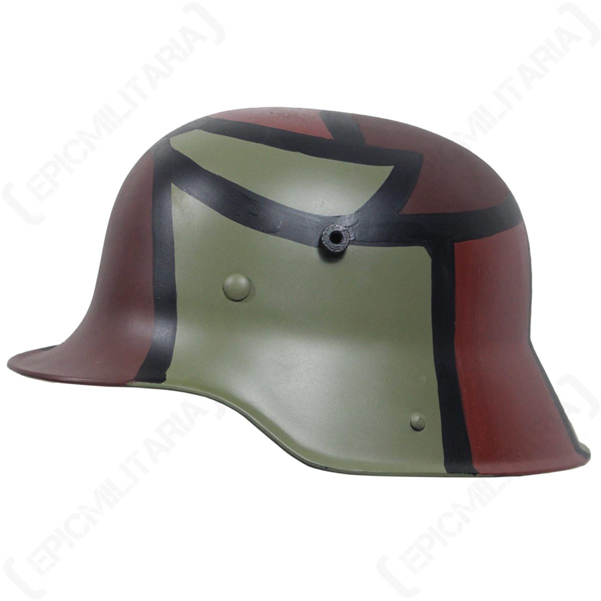 German WWI M16 Stahlhelm Steel Helmet, M1916, Hand Painted Camouflage