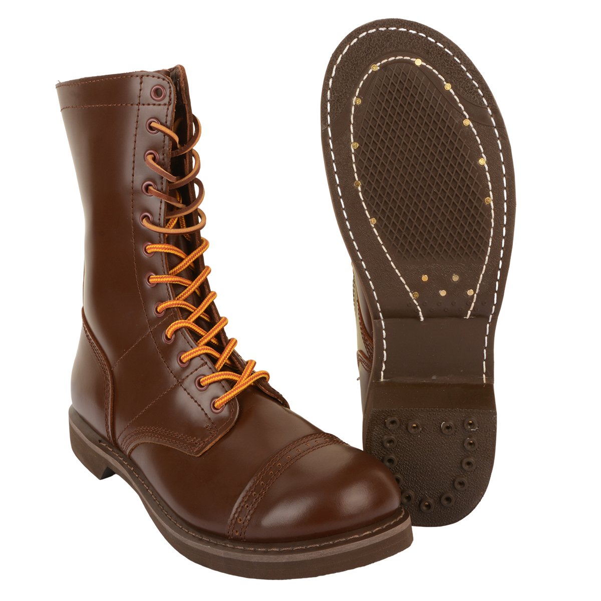 US WW2 Paratrooper Leather Boots by Rothco Russet Brown Epic