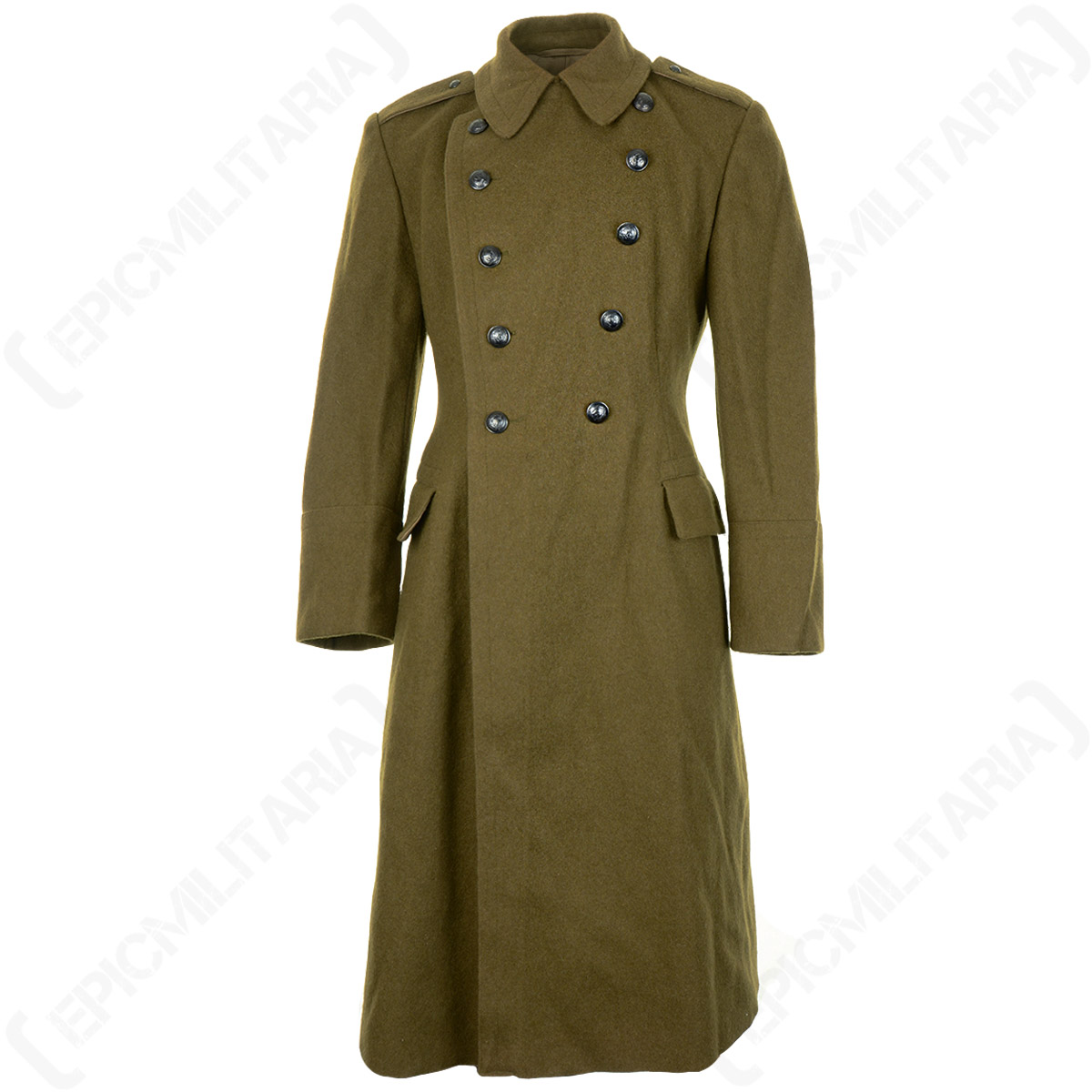 Original Romanian Army Great Coat Olive Drab Epic Militaria