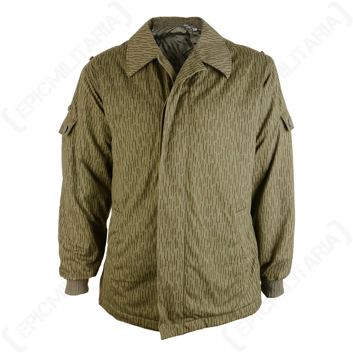 Original East German Lined Winter Jacket Strichtarn Camo