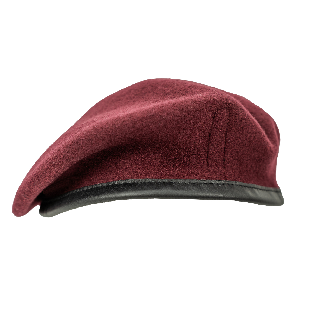Pin detail vintage check wool beret top