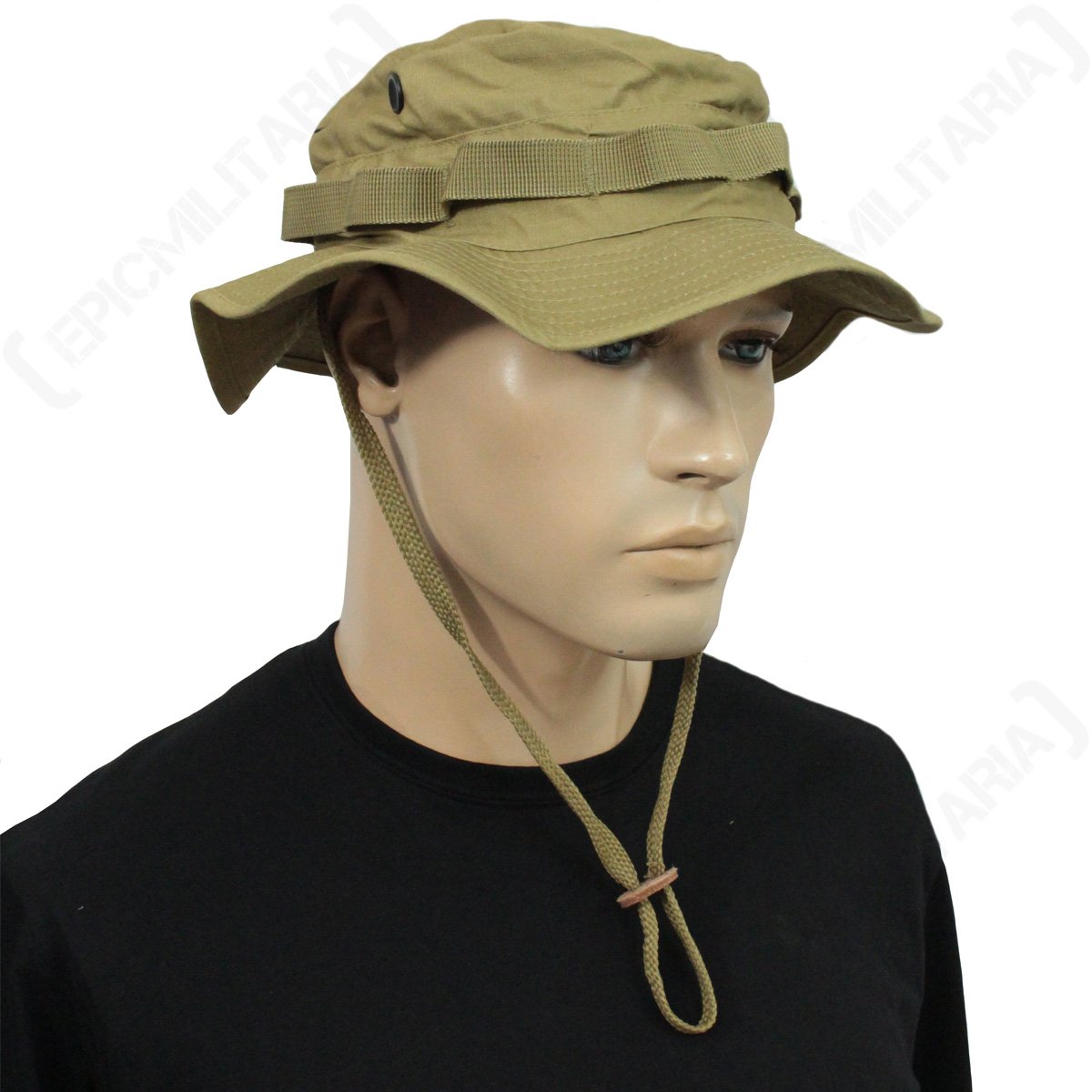 Teesar British Boonie Hat with Neck Flap Ripstop Travel Sun Protection Olive 