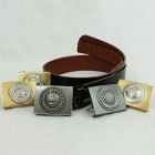 German Black Leather Belt and WW1 Buckle Thumbnail