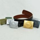 WW2 German Black Leather Belt and Buckle Thumbnail
