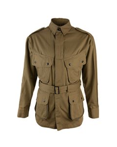 WW2 US Airborne M1942 Jump Suit Jacket thumbnail with belt shut