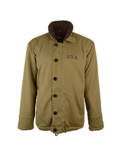 US USN Naval Deck Jacket - Khaki