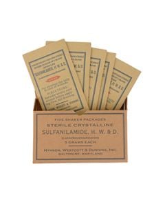 WW2 US Sulfanilamide Box & 5 Sachets