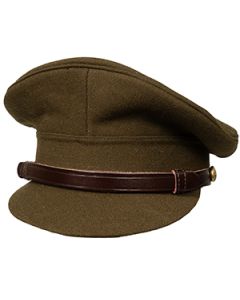 This view shows the front of the WW2 British Army Visor Cap without Badge. Thumbnail.