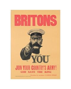 This view shows the front of the "Britons" - British WW2 Poster .