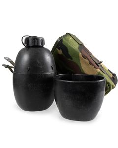 This view shows the Original British Army Water Bottle with Pouch - DPM. Thumbnail.