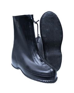 This view shows the Rubber Overshoes from a front view, with a view of the sole next to it. -TN