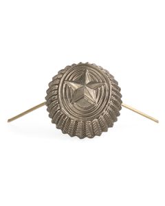 This view shows the front of the Russian Army Cap Badge - Bronze. Thumbnail.