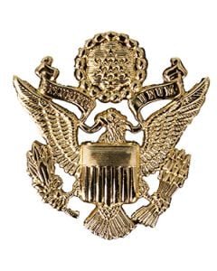 WW2 US Army Officer Cap Badge - Gold