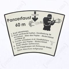 Panzerfaust Instruction Sticker
