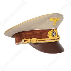 WW2 German Hitler Visor Cap - Khaki