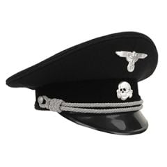 WW2 German Allgemeine Officer Visor Cap - Black Piping