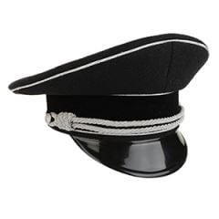 WWII Schirmmütze General Allgemeine schwarz WH German Visor Hat Black 58cm 
