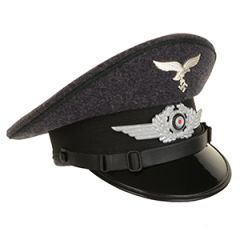 Luftwaffe EM/NCO Visor Cap - Hunter Green Piping