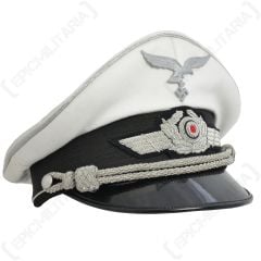 Luftwaffe Officers Summer Visor Cap - White
