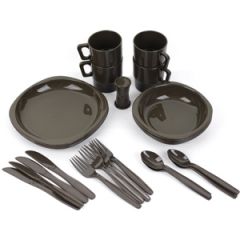 26 Piece Camping Dinner Set - Olive Drab Thumbnail