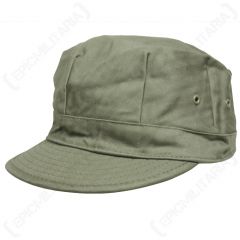 Side view of light gren American HBT Cap with peak