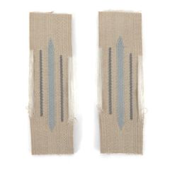 Generic Late War Bevo Litzen Collar Tabs - Grey with Dark Grey
