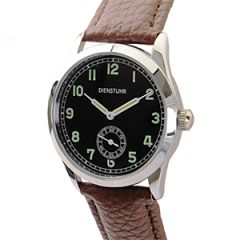 German Army Service Watch with Brown Strap