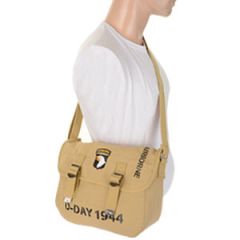 101st Airborne Canvas Shoulder Bag - Khaki