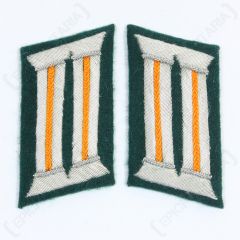 WW2 German Army Officer Collar Tabs (Police Orange)