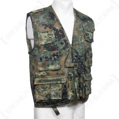 Hunting and Fishing Vest - Flecktarn