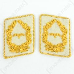 Luftwaffe Generalmajor Collar Tabs - White