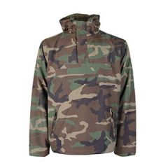 Brandit Half Zip Windbreaker - Woodland Camo