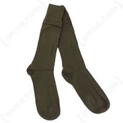 Original Italian Army Surplus Woollen Socks - Olive Green