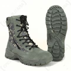 Digital Camo Tactical Army Boots - 2 Zips Main