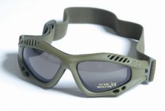 Commando 'Air Pro' Goggles-  OLIVE GREEN TINTED