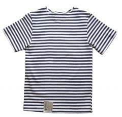 Genuine Russian KIDS Navy Blue Short Sleeved Striped T-Shirt