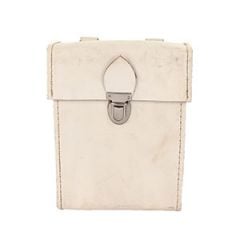 Boxed Leather DDR Pouch - White