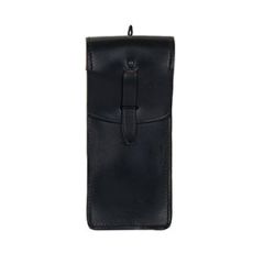 Large French Leather Pouch - Black