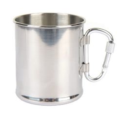 Stainless Steel Mug with Carabiner Handle