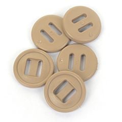British Army Style 19mm Slotted Buttons - Khaki