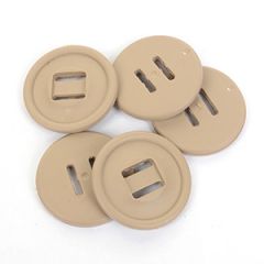 British Army Style 31mm Slotted Buttons - Khaki