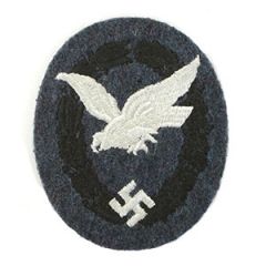 WW2 German Unqualified Cloth Luftwaffe Air Gunner Badge