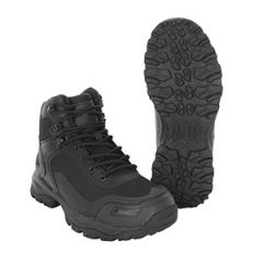 Pair of black boots with black laces