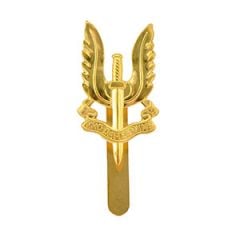 British SAS Regiment Cap Badge - Brass