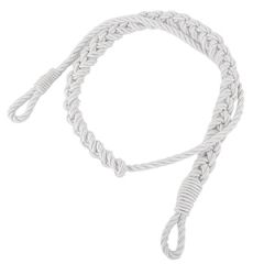 White Single Plait Lanyard - Military RAF Army Navy