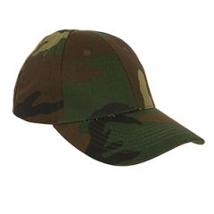 Cotton Baseball Cap - Woodland Camo