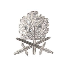 Oak Leaves with Swords and Diamonds - Silver