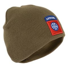 82nd Airborne Beanie Hat - US Olive