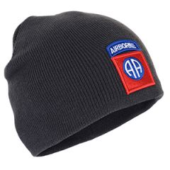 82nd Airborne Beanie Hat - Grey