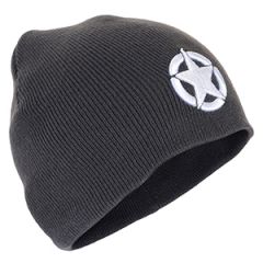 WW2 Star Beanie Hat - Grey